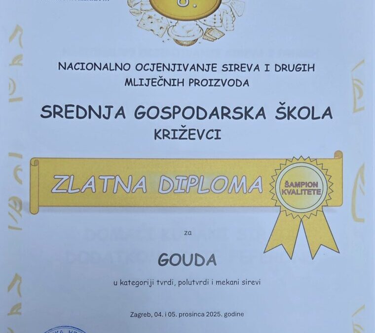 Nagrađeni sirevi naše škole !